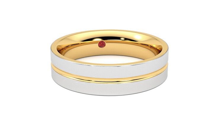 Taylor & Hart Ridge Wedding Ring 360 degree image 3