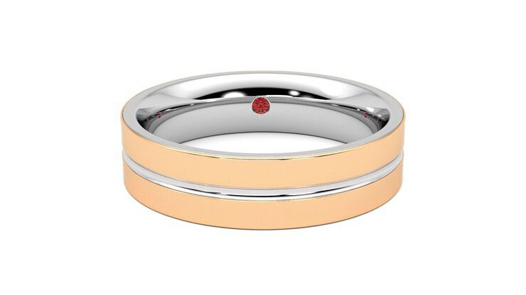 Taylor & Hart Ridge Wedding Ring 360 degree image 1