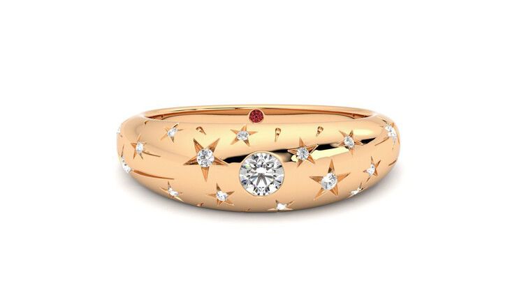 Taylor & Hart Scintillare Wedding Ring 360 degree image 1