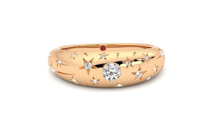 Taylor & Hart Scintillare Wedding Ring 360 degree image 2