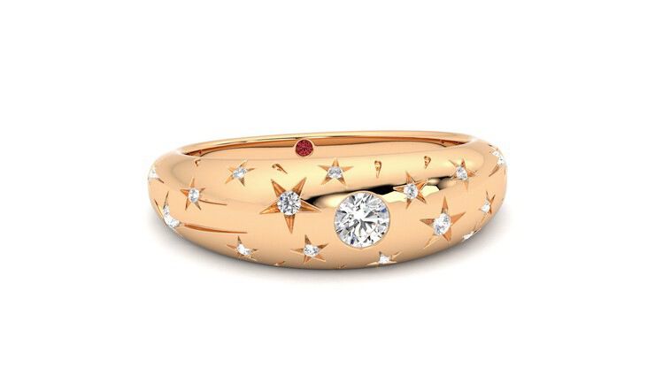 Taylor & Hart Scintillare Wedding Ring 360 degree image 3