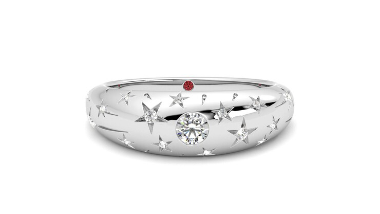 Taylor & Hart Scintillare Wedding Ring 360 degree image 1