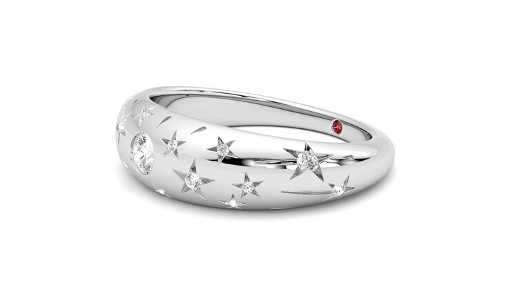 Taylor & Hart Scintillare Wedding Ring 360 degree image 23
