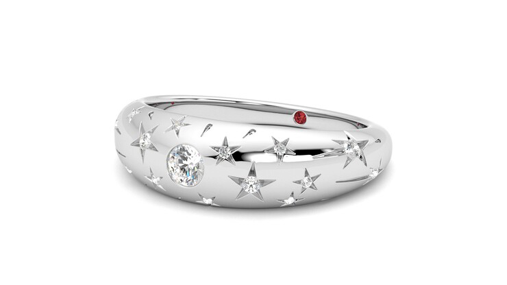 Taylor & Hart Scintillare Wedding Ring 360 degree image 25
