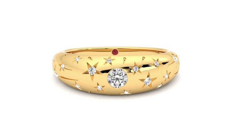 Taylor & Hart Scintillare Wedding Ring 360 degree image 1