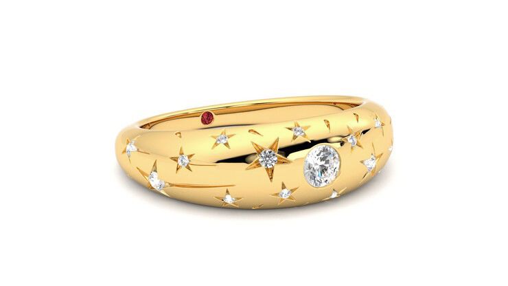Taylor & Hart Scintillare Wedding Ring 360 degree image 5
