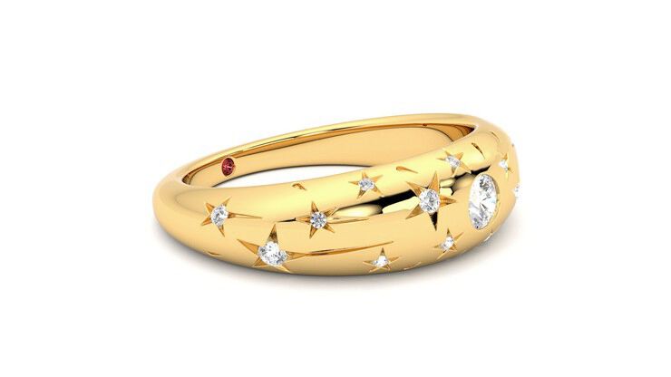 Taylor & Hart Scintillare Wedding Ring 360 degree image 7
