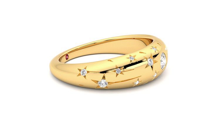 Taylor & Hart Scintillare Wedding Ring 360 degree image 8