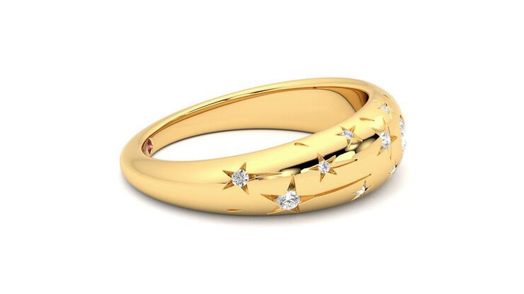 Taylor & Hart Scintillare Wedding Ring 360 degree image 9