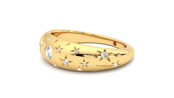 Taylor & Hart Scintillare Wedding Ring 360 degree image 23
