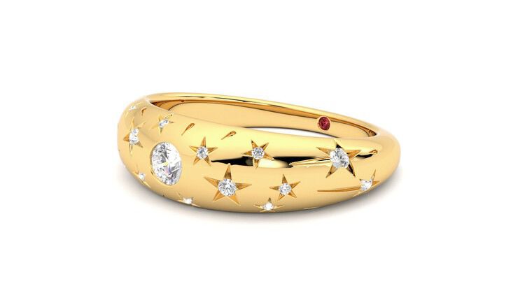 Taylor & Hart Scintillare Wedding Ring 360 degree image 24