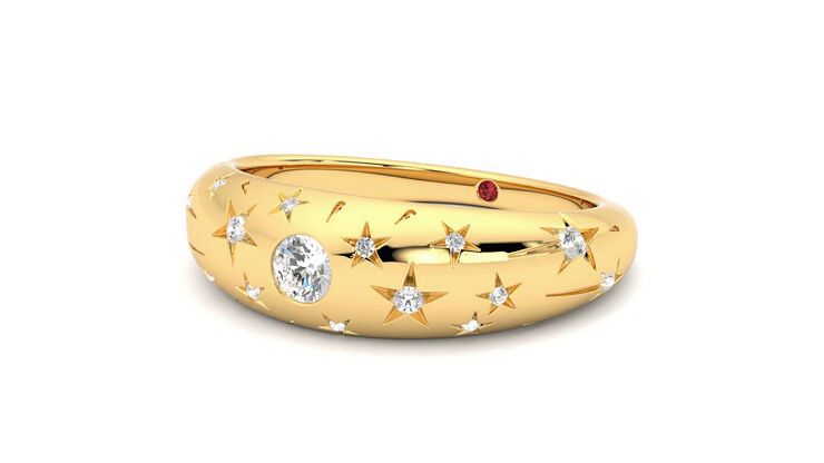 Taylor & Hart Scintillare Wedding Ring 360 degree image 25