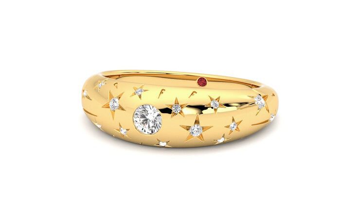 Taylor & Hart Scintillare Wedding Ring 360 degree image 26