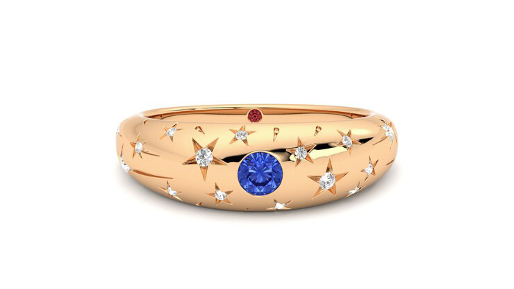 Taylor & Hart Scintillare Wedding Ring 360 degree image 1