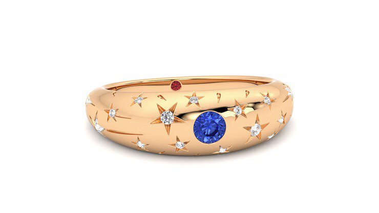 Taylor & Hart Scintillare Wedding Ring 360 degree image 3