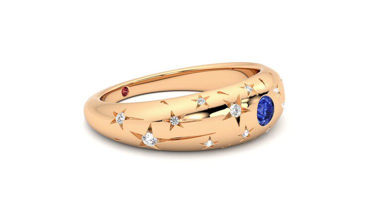 Taylor & Hart Scintillare Wedding Ring 360 degree image 7