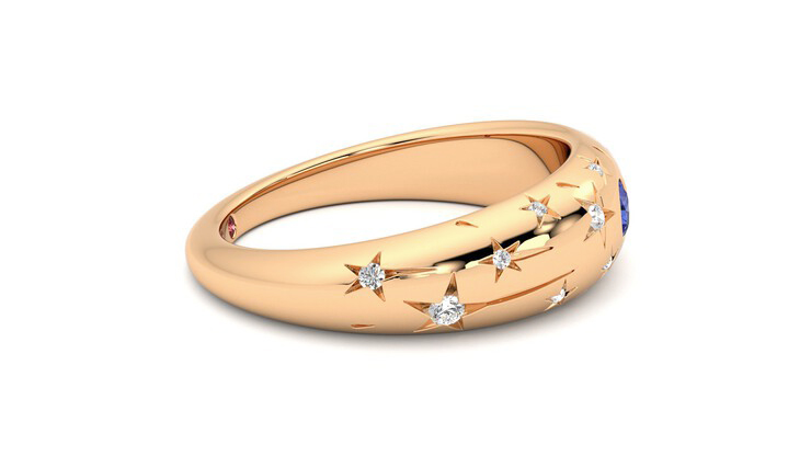 Taylor & Hart Scintillare Wedding Ring 360 degree image 9