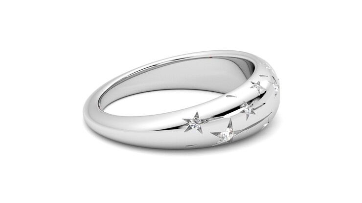 Taylor & Hart Scintillare Wedding Ring 360 degree image 10