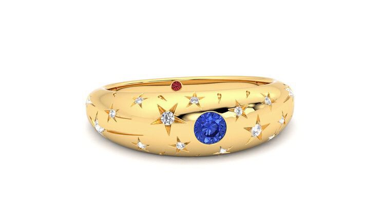 Taylor & Hart Scintillare Wedding Ring 360 degree image 3