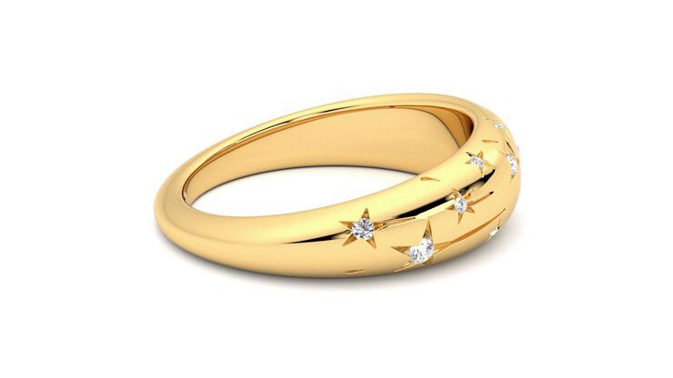 Taylor & Hart Scintillare Wedding Ring 360 degree image 10