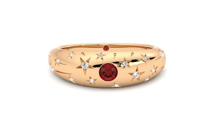 Taylor & Hart Scintillare Wedding Ring 360 degree image 1