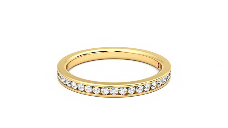 18ct gold online diamond wedding band