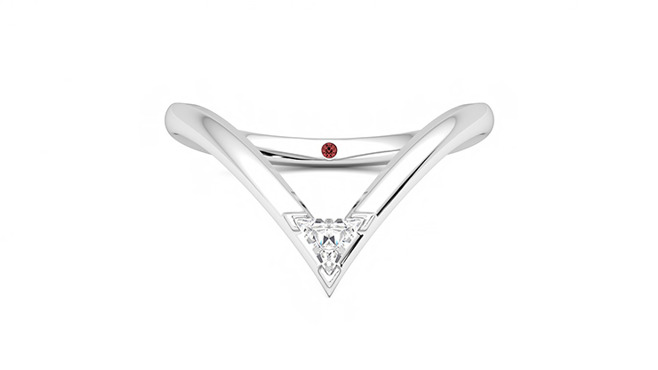 Cartier v hotsell shaped ring