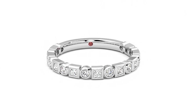 Taylor & Hart Slate Wedding Ring 360 degree image 1