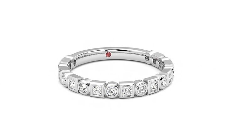 Taylor & Hart Slate Wedding Ring 360 degree image 2