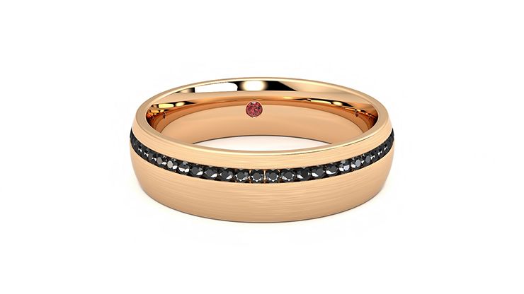 Taylor & Hart Spruce Wedding Ring 360 degree image 1