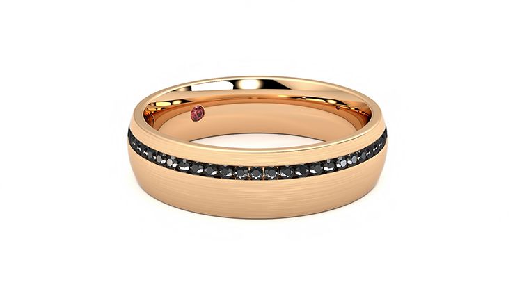 Taylor & Hart Spruce Wedding Ring 360 degree image 5