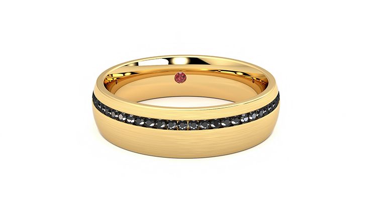 Taylor & Hart Spruce Wedding Ring 360 degree image 1
