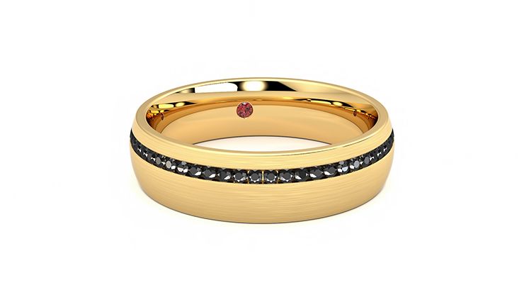Taylor & Hart Spruce Wedding Ring 360 degree image 2