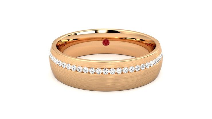 Taylor & Hart Spruce Wedding Ring 360 degree image 0