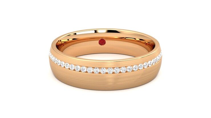 Taylor & Hart Spruce Wedding Ring 360 degree image 2