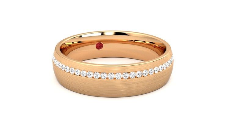 Taylor & Hart Spruce Wedding Ring 360 degree image 4