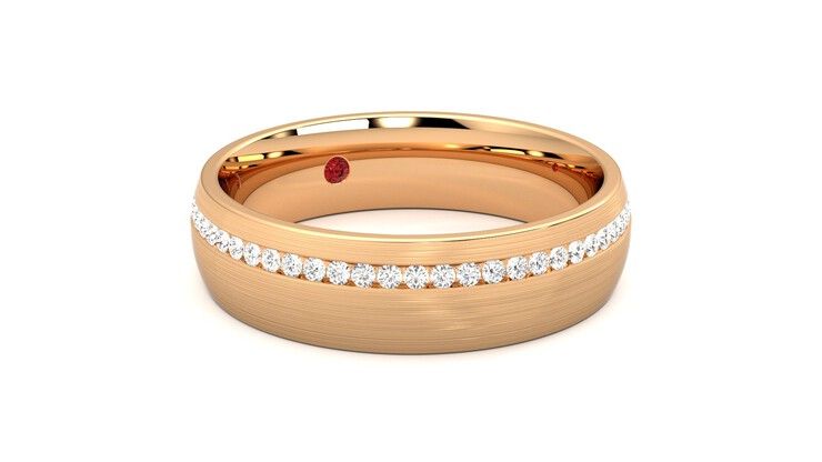 Taylor & Hart Spruce Wedding Ring 360 degree image 5