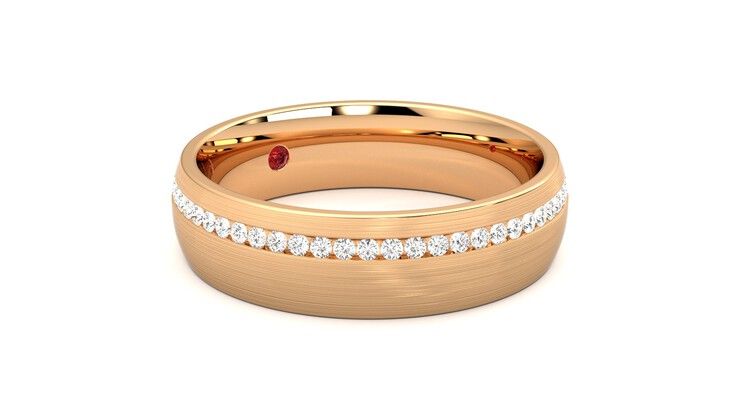 Taylor & Hart Spruce Wedding Ring 360 degree image 6
