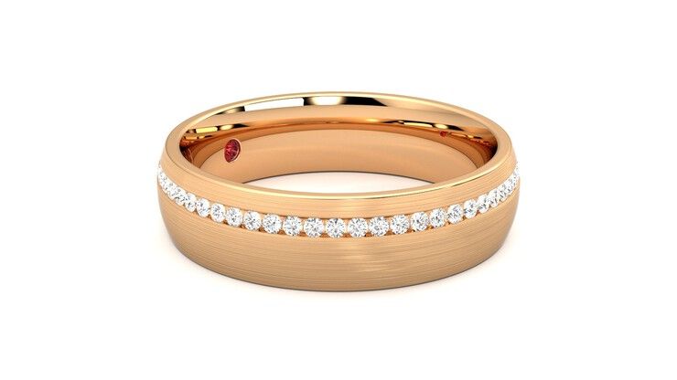 Taylor & Hart Spruce Wedding Ring 360 degree image 7