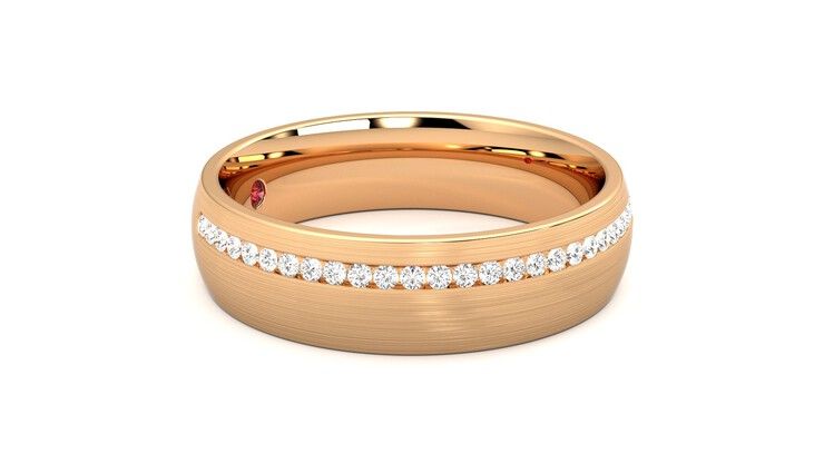 Taylor & Hart Spruce Wedding Ring 360 degree image 8