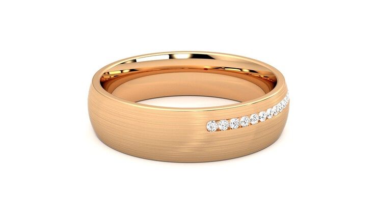 Taylor & Hart Spruce Wedding Ring 360 degree image 13