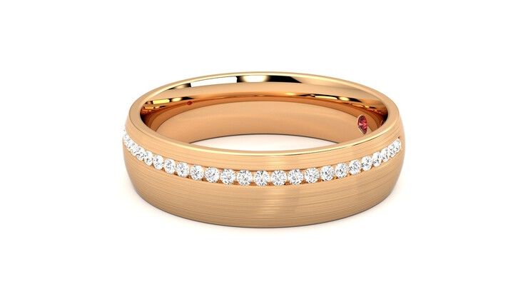 Taylor & Hart Spruce Wedding Ring 360 degree image 18