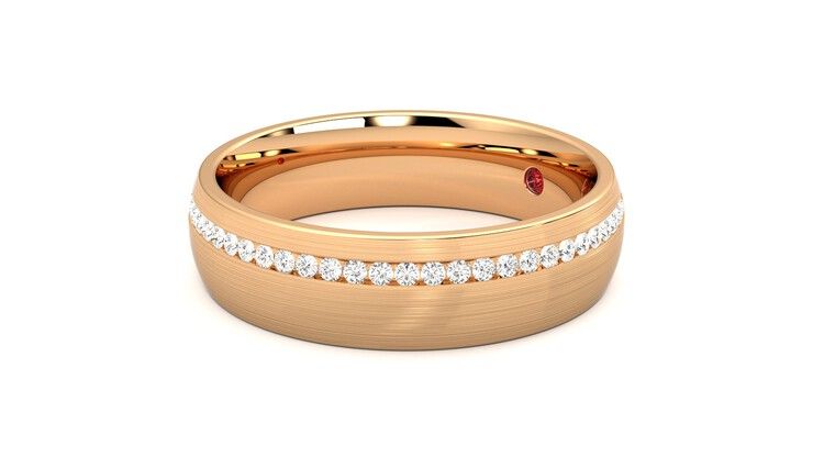 Taylor & Hart Spruce Wedding Ring 360 degree image 19