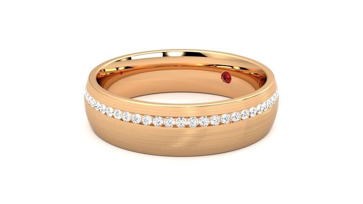 Taylor & Hart Spruce Wedding Ring 360 degree image 20