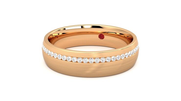 Taylor & Hart Spruce Wedding Ring 360 degree image 22