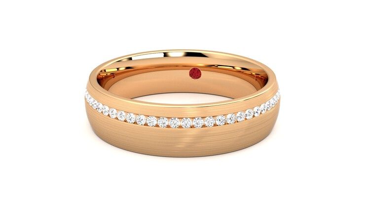Taylor & Hart Spruce Wedding Ring 360 degree image 23