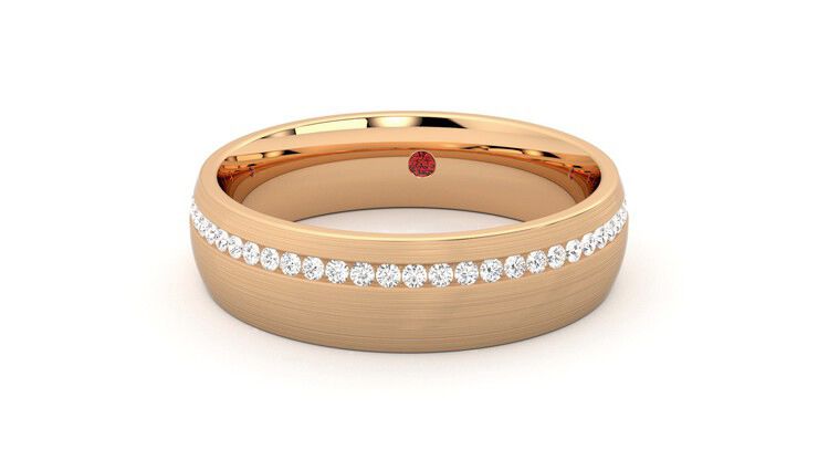 Taylor & Hart Spruce Wedding Ring 360 degree image 27