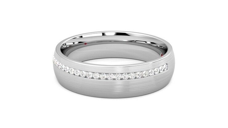 Taylor & Hart Spruce Wedding Ring 360 degree image 1
