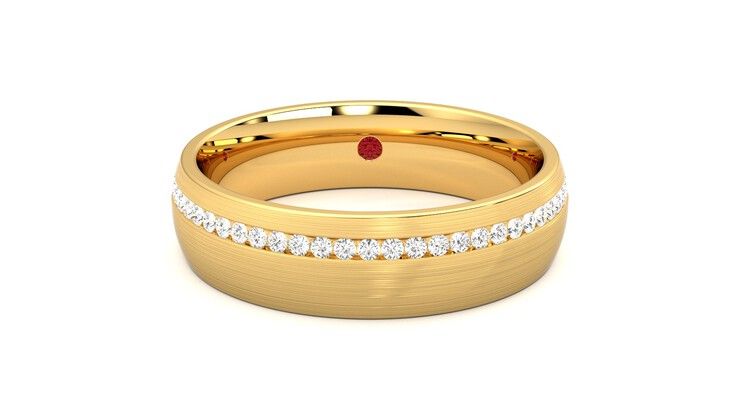 Taylor & Hart Spruce Wedding Ring 360 degree image 0