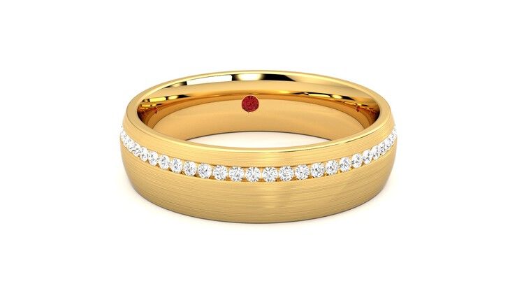 Taylor & Hart Spruce Wedding Ring 360 degree image 2